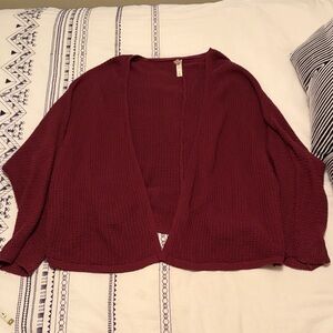 Bethany Mota Deep Red Cardigan